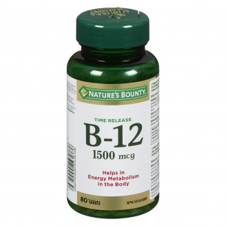 Nature's Bounty Vitamin B-12 , 1500mcg - 80 Tablets